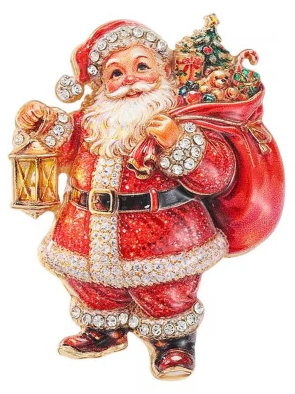 HAPPY SANTA BROOCH
